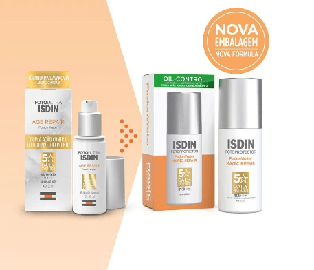 Protetor Solar Facial Isdin Fotoprotector Fusion Water Age Repair FPS50 - 50ml