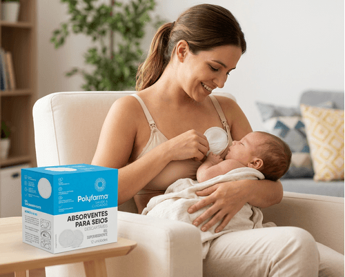 Absorvente para Seios Polyfarma 12 Unidades