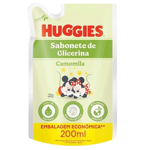 Sabonete Líquido Infantil Huggies Camomila Refil 200ml