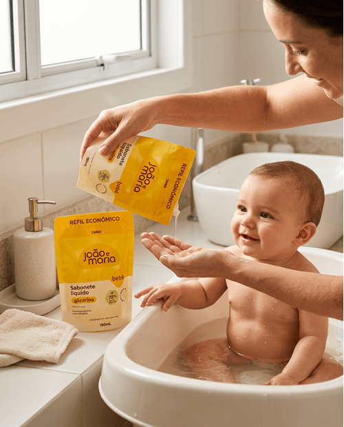 Sabonete Líquido Infantil Cimed João e Maria Glicerina Refil 180ml