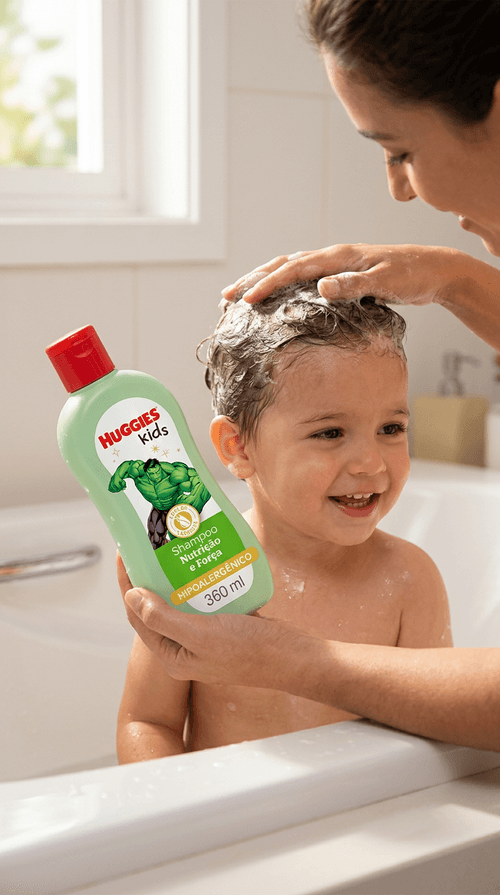 Shampoo Infantil Huggies Kids Hulk Nutrição e Força 360ml
