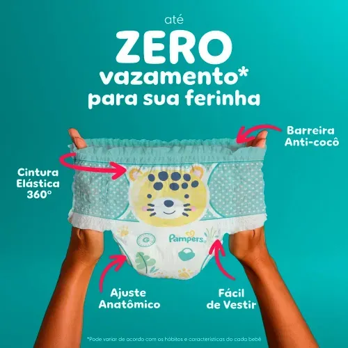Fralda Pampers Pants Ajuste Total Tamanho XG - 22 Uni