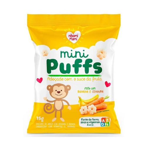 Biscoito Integral Infantil Nhami Mami Banana e Cenoura 15g