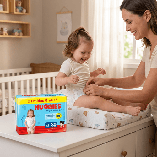 Fralda Infantil Huggies Tripla Proteção XG 28 Unidades