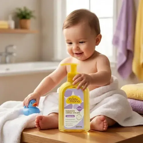Sabonete Líquido Infantil Cimed João e Maria Lavanda 180ml