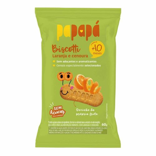 Biscoito Infantil Papapa Laranja e Cenoura 60g