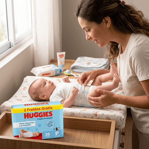 Fralda Infantil Huggies Tripla Proteção P 38 Unidades