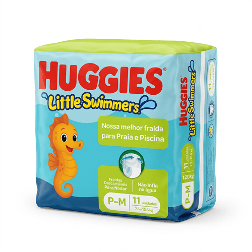 Fralda Huggies Praia e Piscina Tamanho P/M - 11 unidades