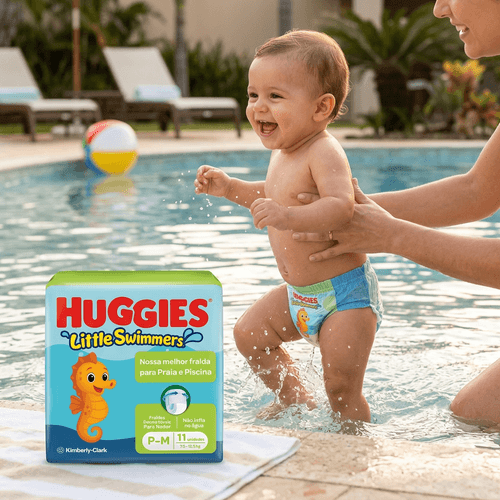 Fralda Huggies Praia e Piscina Tamanho P/M - 11 unidades