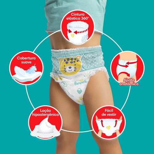 Fralda Pampers Pants Ajuste Total XXXG - 54 Unidades