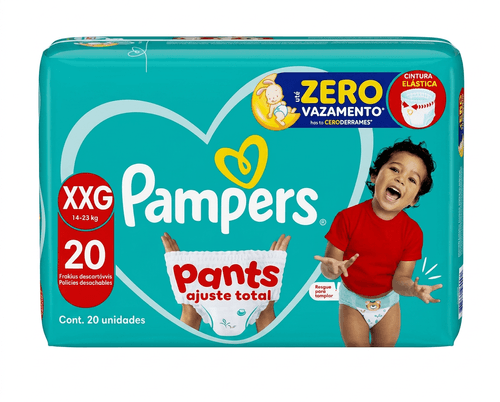 Fralda Pampers Pants Ajuste Total Tamanho XXG - 20 Uni