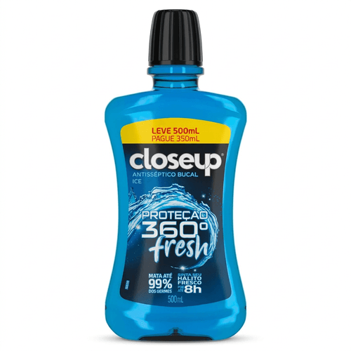 Enxaguante Bucal Closeup Proteção 360º Fresh Ice 500ml