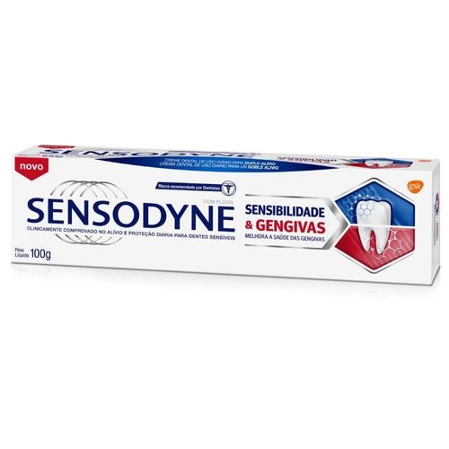 Creme Dental Sensodyne Sensibilidade e Gengivas Menta Refrescante 100g