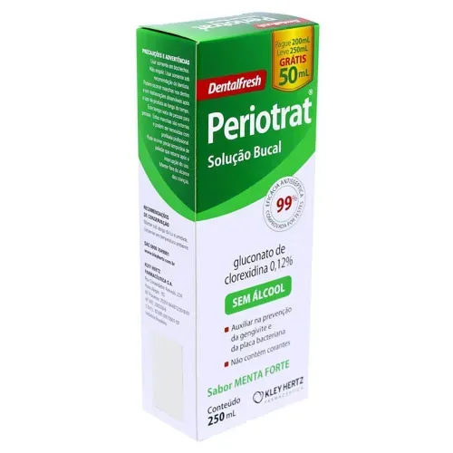 Enxaguante Bucal Hertz Periotrat Sem Álcool Menta Forte 250ml