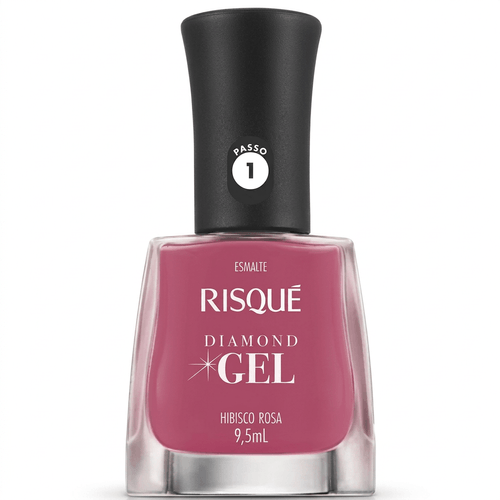 Esmalte Risqué Diamond Gel Cor Hibisco Rosa 9,5ml