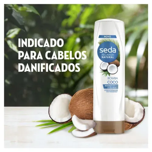 Condicionador Seda Recarga Natural Bomba de Coco 325ml