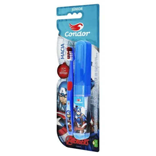 Escova Dental Infantil Condor Júnior Avengers Cerdas Macias 1 Unidade