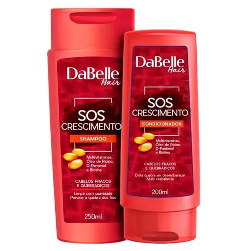 Kit Shampoo e Condicionador Dabelle SOS Crescimento 200ml