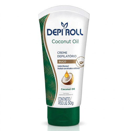 Creme Depilatório para Buço Depiroll Coconut Oil 50g