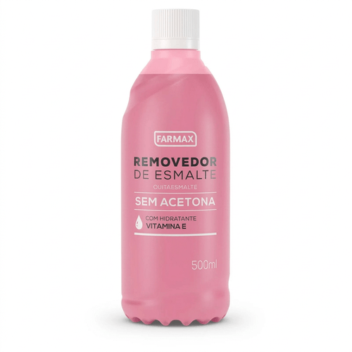Removedor de Esmalte Farmax sem Acetona Cor Rosa 500ml