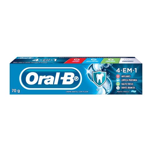 Creme Dental Oral-B 4 em 1 Menta Fresca 70g