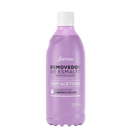 Removedor de Esmalte Farmax Uva sem Acetona 500ml