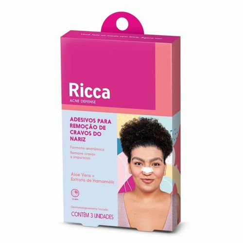 Adesivo para Remoção de Cravos Ricca Com Aloe Vera 3 Unidades