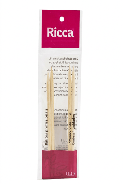 Palito para Unha Ricca 4 Unidades
