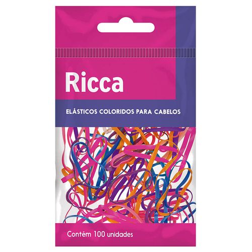Elástico de Cabelo Ricca Cor Coloridos 100 Unidades