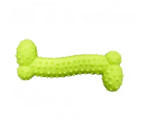 Brinquedo Pet Osso de Borracha Colorido 9,8cm