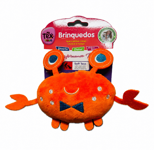 Brinquedo Pet de Pelúcia Caranguejo Feliz 13cm