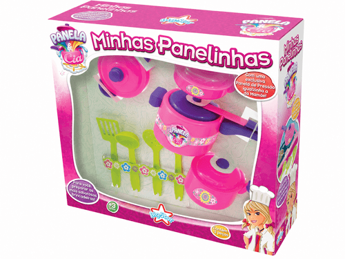 Brinquedo Infantil Brincando de Casinha Panela e Cia Minhas Panelinhas