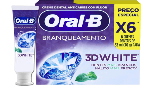 Pasta de Dente Branqueadora Oral-B 3D White Leve 6 Pague 5