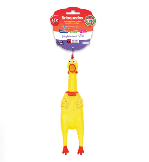 Brinquedo Galinha Roc Roc de Vinil 28cm