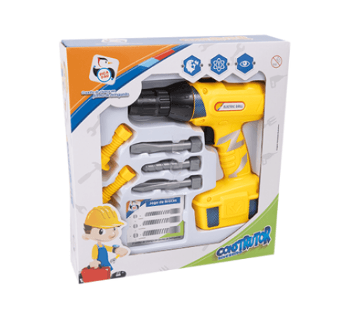 Brinquedo de Profissões Kit Furadeira Elétrica