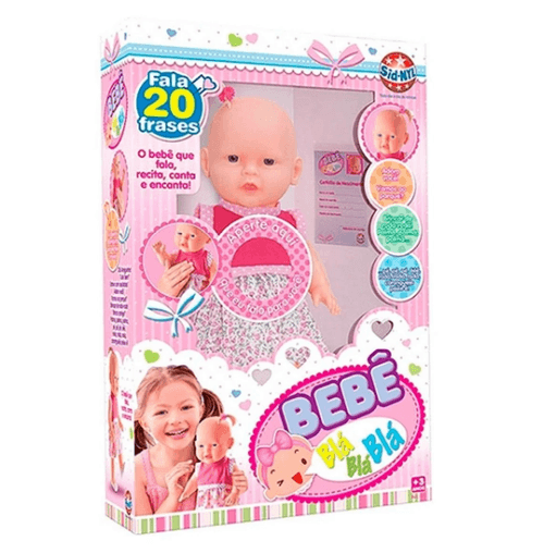 Brinquedo Infantil Boneca Bebê Blá Blá Blá
