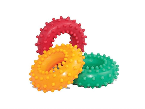 Brinquedo de Borracha Pet Argola Colorida 6,5cm