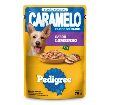Ração Pedigree Caramelo Sachê Adulto Lombinho 70g