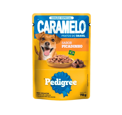 Ração Pedigree Caramelo Sachê Adulto Picadinho 70g