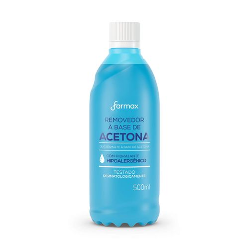 Removedor de Esmalte Farmax com Acetona e Glicerina 500ml