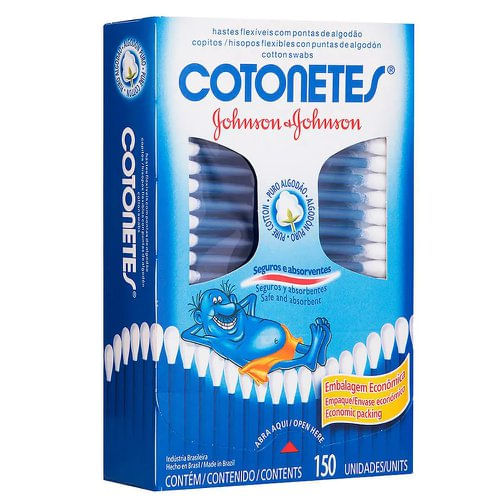 Hastes Flexíveis Cotonetes Johnson's 150 Unidades