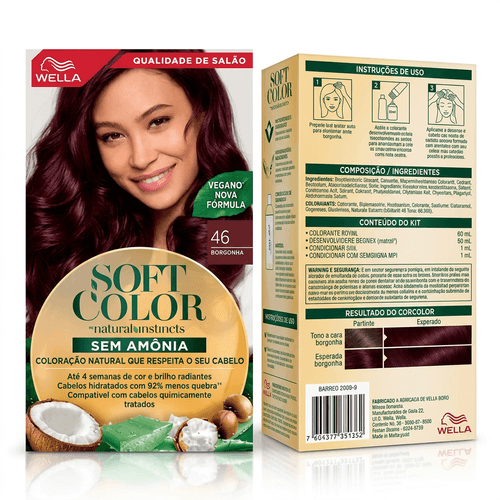 Tintura de Cabelo Wella Soft Color Cor 46 Borgonha