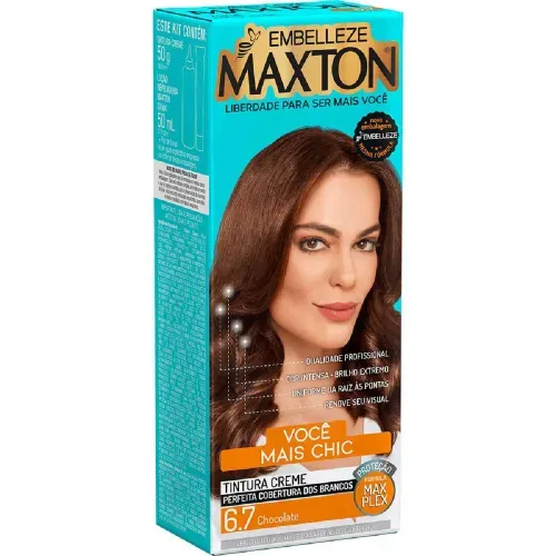 Tintura de Cabelo Maxton Cor 6.7 Chocolate 50g