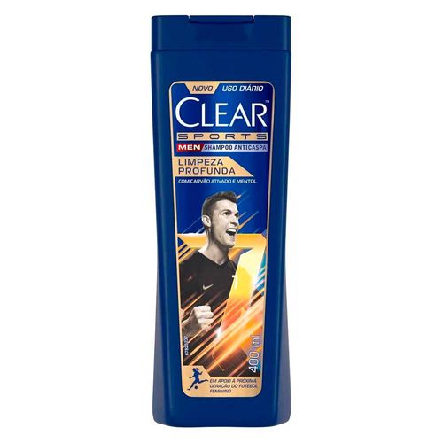 Shampoo Masculino Clear Men Anticaspa Limpeza Profunda 400ml