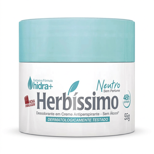 Desodorante em Creme Herbíssimo Neutro Sem Perfume 55g