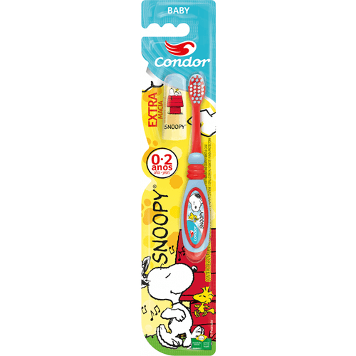 Escova Dental Infantil Condor Baby Snoopy Cerdas Extramacias 1 Unidade
