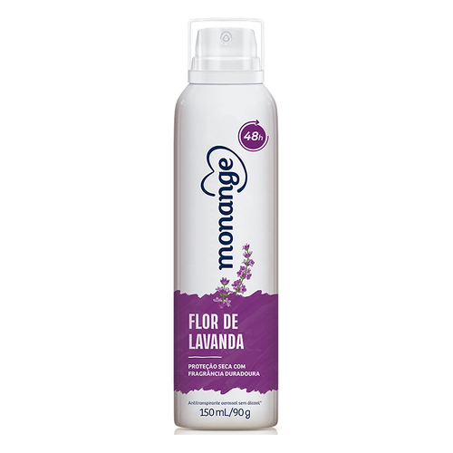 Desodorante Aerosol Feminino Monange Flor de Lavanda 150ml