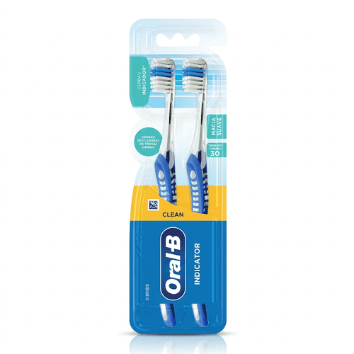 Escova Dental Oral-B Indicator 30 Cerdas Macias 2 Unidades