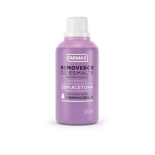 Removedor de Esmalte Farmax Uva sem Acetona 100ml