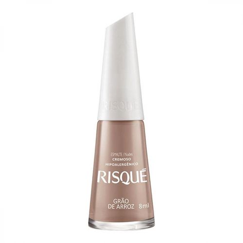 Esmalte Risqué Nude Cremoso Cor Grão de Arroz 8ml
